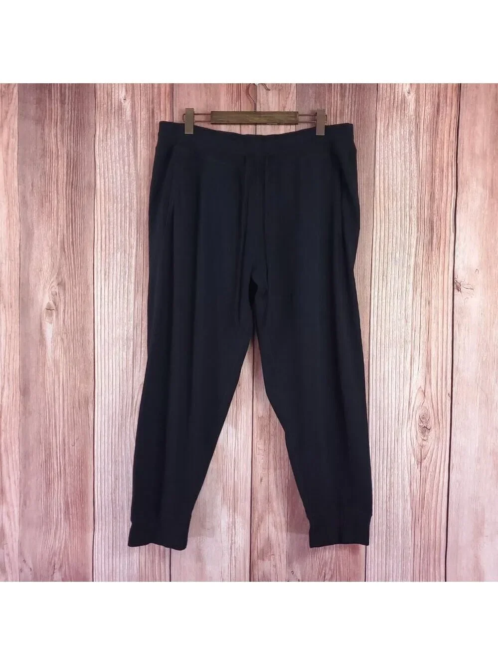 Vince Viscose Blend Joggers Mens Size 2XL XXL Black Elastic Waist Drawstring